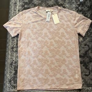 Wilfred Tarascon T-shirt. Size S. Color Camille (neutral pink). Burnout fabric.